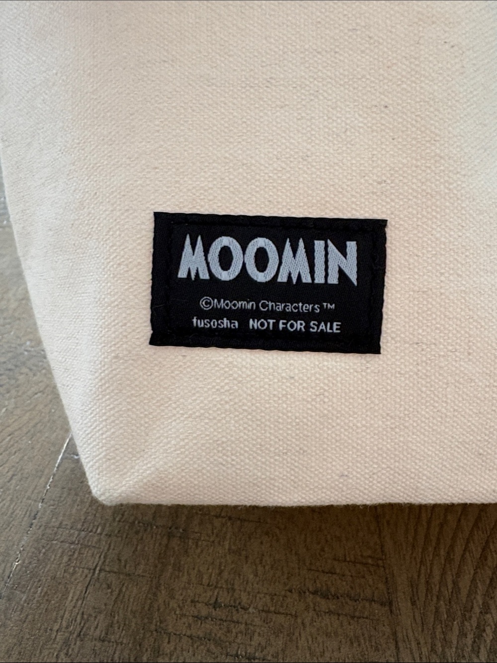 Moomin Cream Canvas Tote Bag with Black Graphic - Picture 7 of 8